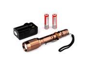 CREE XM L T6 2500 Lumens Zoomable LED Flashlight Torch Battery Charger