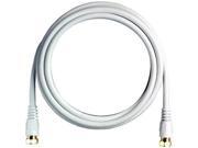 12 FT RG6 Gold Plated Coaxial Digital Cable for Satellite TV VCR Video White