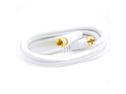 3 FT RG59 Gold Plated Coaxial Digital Cable for Satellite TV VCR Video White