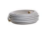 50 FT RG6 Gold Plated Coaxial Digital Cable for Satellite TV VCR Video White