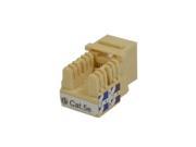 50 pack lot Keystone Jack Cat5e Ivory Network Ethernet 110 Punchdown 8P8C