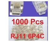 1000 LOT Phone Connector End RJ11 6P4C Modular Plug