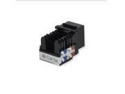 25 pack lot Keystone Jack Cat5e Black Network Ethernet 110 Punchdown 8P8C