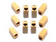 10 Pcs RJ45 Cat5e Coupler Connector For Extension Broadband Network Cable