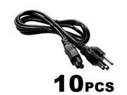 Lot of 10 PC 3 Prong Mickey Mouse AC Power Cord for Laptop PC Printers