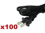 Lot 100 US 2 Prong Pin AC Power Cord Cable Charge Adapter PC Laptop PS2 PS3 Slim