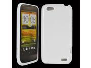 Simply Color Semi soft TPU Snap in Case For HTC One V T324E Primo White