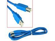 HQmade 6 Printer Cable USB2.0 Extension USB 2.0 Type Cable PC Blue