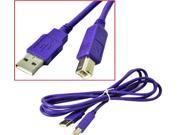 HQmade 6 Printer Cable USB2.0 Extension Type B Cable PC purple