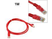 1.0m Network Cable RJ45 RJ45 Cat5e Network Ethernet LAN Cable Red