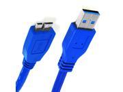 HQmade SuperSpeed USB 3.0 Type A to Micro B Male Extension Data Cable Lead for External Hard driver M M 60CM 2 Blue