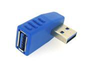 HQmade USB 3.0 Cable Connector Adapter Left 90 Degree Angle Male to Female
