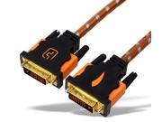 HQmade Gold Series DVI Cable DVI D 24 1 Male Digital Dual Link Ferrite Cores 1080P Nylon Braided High Speed 3D HDTV HD Monitor Lead 1.5M 4.92Ft