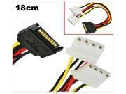 HQmade SATA Male to 2x Molex IDE 4 pin Female Power Adapter Cable Serial ATA Power Connector to LP4 Y Splitter Lead