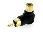 HQmade RCA Connector Phono Connector Right Angle AV Cable Connector Gold Plated