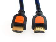 HQmade HDMI Cable Nylon Braided High Speed V1.3 For 3D HDTV HD Monitor Lead Male To Male 1.5M 4.92Ft