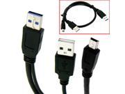 HQmade Mini USB 3.0 10 pin Y Cable for External High Speed Hard Drive Dual USB A Male To USB3.0 10 pin Mini B Male SuperSpeed Cable Extra Power Lead For C