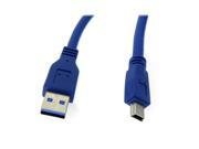 HQmade USB 3.0 Type A to Mini USB SuperSpeed Cable 10 Pin Mini B Male Data Lead M M 0.3M 1