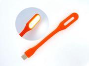 HQmade Flexible USB LED Light 3800K Warm Light Portable 5V Fashion Mini Shape Lamp For Laptop MacBook Orange