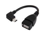 HQmade Mini USB OTG To USB 2.0 Adapter Angle Cable For Tablet PC in Car PC PDA