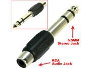 HQmade 6.3mm Plug to RCA Connector Audio Adapter