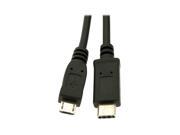 HQmade USB 3.1 Type C to Micro USB Cable Male to Male Extension Lead Black 100cm 3.3