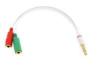 HQmade 3.5mm Headphone Splitter 3.5mm to Headphone and Microphone Male to Female Cable