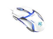 e 3lue e Blue Auroza Type IM EMS618 Professional USB 6 Buttons Programable 4000DPI 5 Color LED Wired Gaming Mouse White