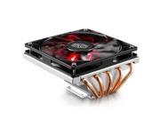 Cooler Master GeminII M5 LED 2U Low Profile CPU Cooler with XtraFlo 120 Slim Fire Red LED PWM Cooling Fan 5 Direct Contact Heatpipes