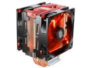 Cooler Master Blizzard T400 PRO Red CPU Cooler with Dual 2x XtraFlo 120 Fire Red LED PWM Fan 4 Direct Contact Heatpipes Red Top Cover Intel AMD Uni