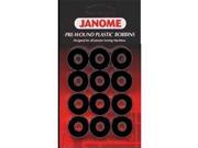 Janome Pre wound Plastic Bobbins Black