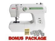 Janome 2206 860spm 6 Stitch Full Size Free Arm Sewing Machine w Bonus Package!
