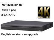 Original DaHua NVR4216 8P 4K Network Video Recoder English version Can Upgrade 16 CH 8 POE 5MP NVR