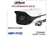 Dahua IPC HFW4431K AS I6 IP Network Camera 4MP Audio Alarm Support SD Card IR 150M Support POE Bullet Camera