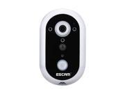 ESCAM Doorbell QF600 IP Network Camera HD 720P 1MP Indoor Smart WIFI Infrared PIR Alarm Camera Silver Color