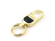 Zinc Alloy Led Light Man Women Car Keychain Key Chain Dual Ring Key Hook Buckle Gold Color