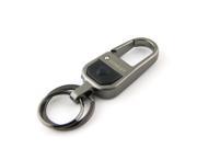 Zinc Alloy Led Light Man Women Car Keychain Key Chain Dual Ring Key Hook Buckle Black Color