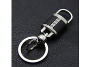 Metal Crystal Car Keychain Key Chain Business Key Ring Buckle Woman Man Gift Silver Color