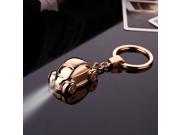 Creative Alloy Car Model Keychain Lovers Gift Keyring Keychains With Led Light Rose Gold