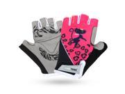 Wear resistant Women Cycling Gloves Bicycle Riding Sports Half Finger Gloves M Size