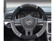 Winter 3D Antiskid Steering Wrap Warmth Plush Vehicle Car Steering Wheel Cover Diameter 38cm
