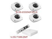 Hikvision DS 2CD2542FWD IS 2.8mm Lens IP Camera 4MP WDR Mini Dome Network Camera DS 7108N SN P 8CH POE NVR