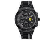 Ferrari Men s 46mm Chronograph Black Plastic Band Case Quartz Watch 0830262