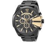 DIESEL MEN S MEGA CHIEF 53MM IP STEEL BRACELET CASE QUARTZ WATCH DZ4338