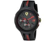 Ferrari Scuderia FXX Men s 46mm Black Silicone Plastic Case Quartz Watch 0830223