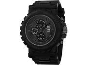 Joshua Sons Men s 51.5mm Black Silicone Metal Case Mineral Glass Watch JS89BK