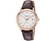 RAYMOND WEIL MEN S 39MM GENUINE LEATHER BAND AUTOMATIC WATCH 2237 PC5 65001