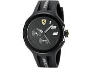 Ferrari Scuderia FXX Men s 46mm Black Silicone Plastic Case Quartz Watch 0830225