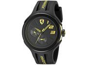 Ferrari Scuderia FXX Men s 46mm Black Silicone Plastic Case Quartz Watch 0830224