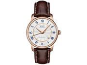 Mido Baroncelli Silver Dial Brown Leather Mens Watch M86002218